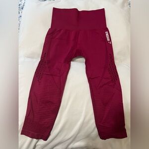 Gymshark Red Seamless Cropped Leggings